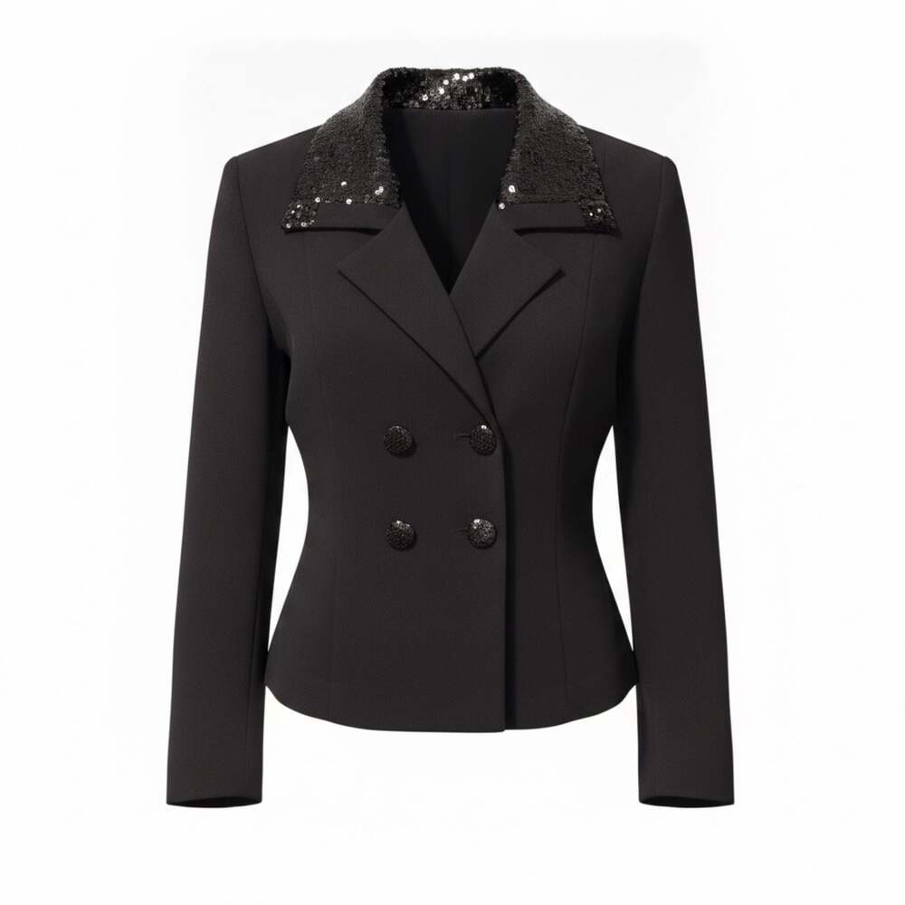 Lois Snyder Womens Vintage Short Double Breasted Beaded Evening Jacket 10